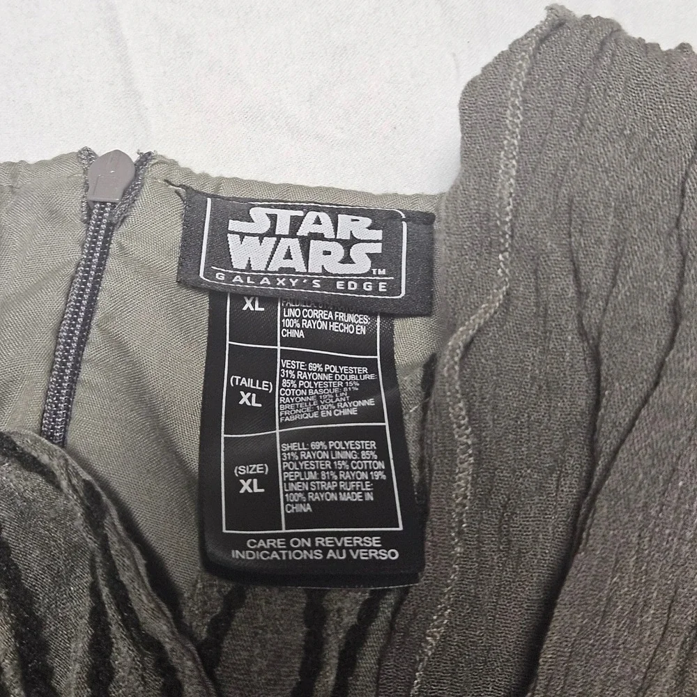 Star Wars Galaxy's Edge Rey Costume Tunic Kids XL Grey Olive Cosplay Jakku Vibe